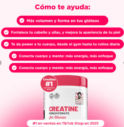 CREATINE WOMAN - GLUTEOS MAS GRANDES EN 30 DÍAS 🍑  OFERTA ESTE MES ✅