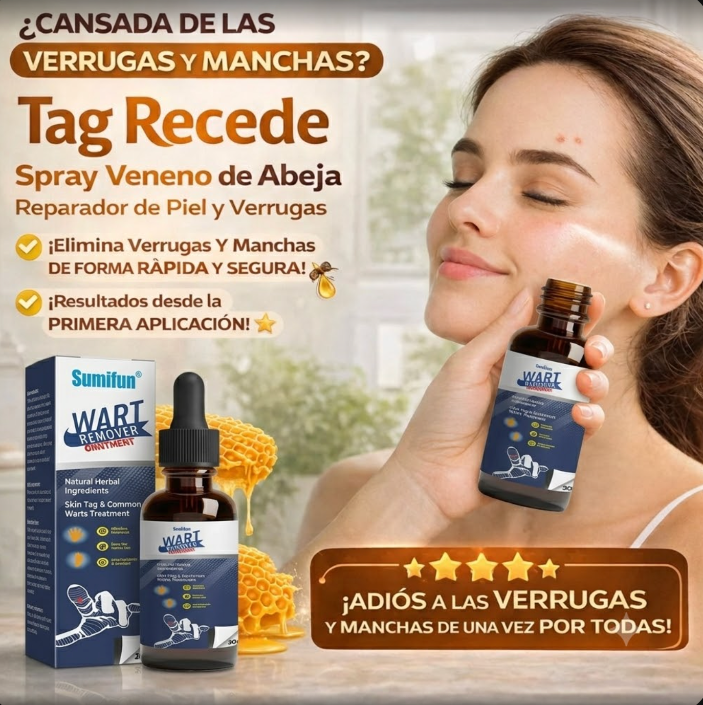 Wart Remover  con veneno de Abeja Reparador ✅